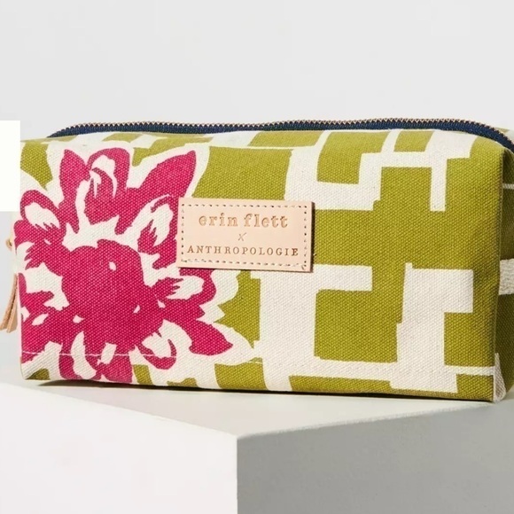 Anthropologie Handbags - Anthropologie Erin Flett Canvas Cosmetic Bag NWOT